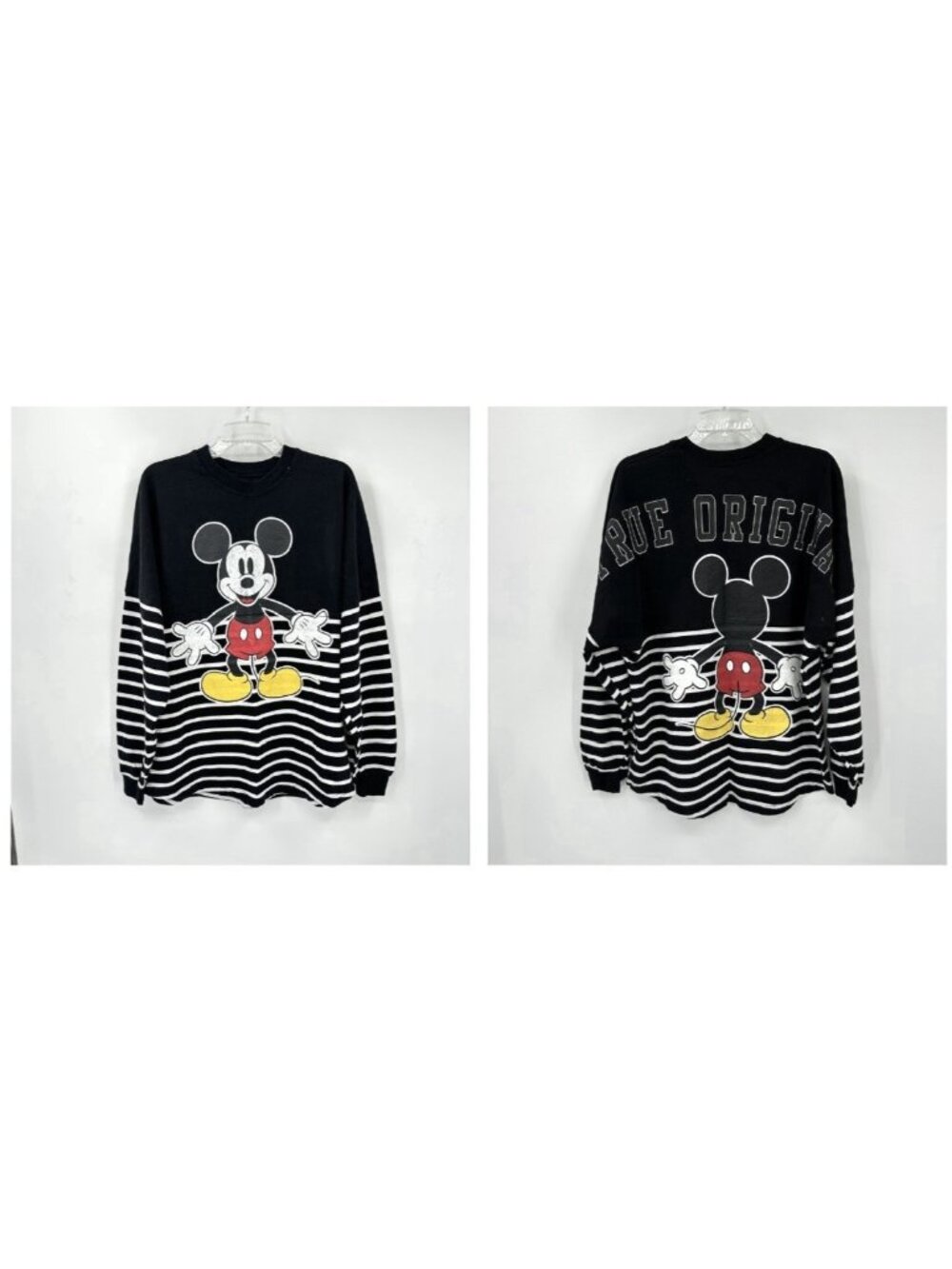 DISNEY MICKEY MOUSE SPIRIT JERSEY unisex large striped true original graphic